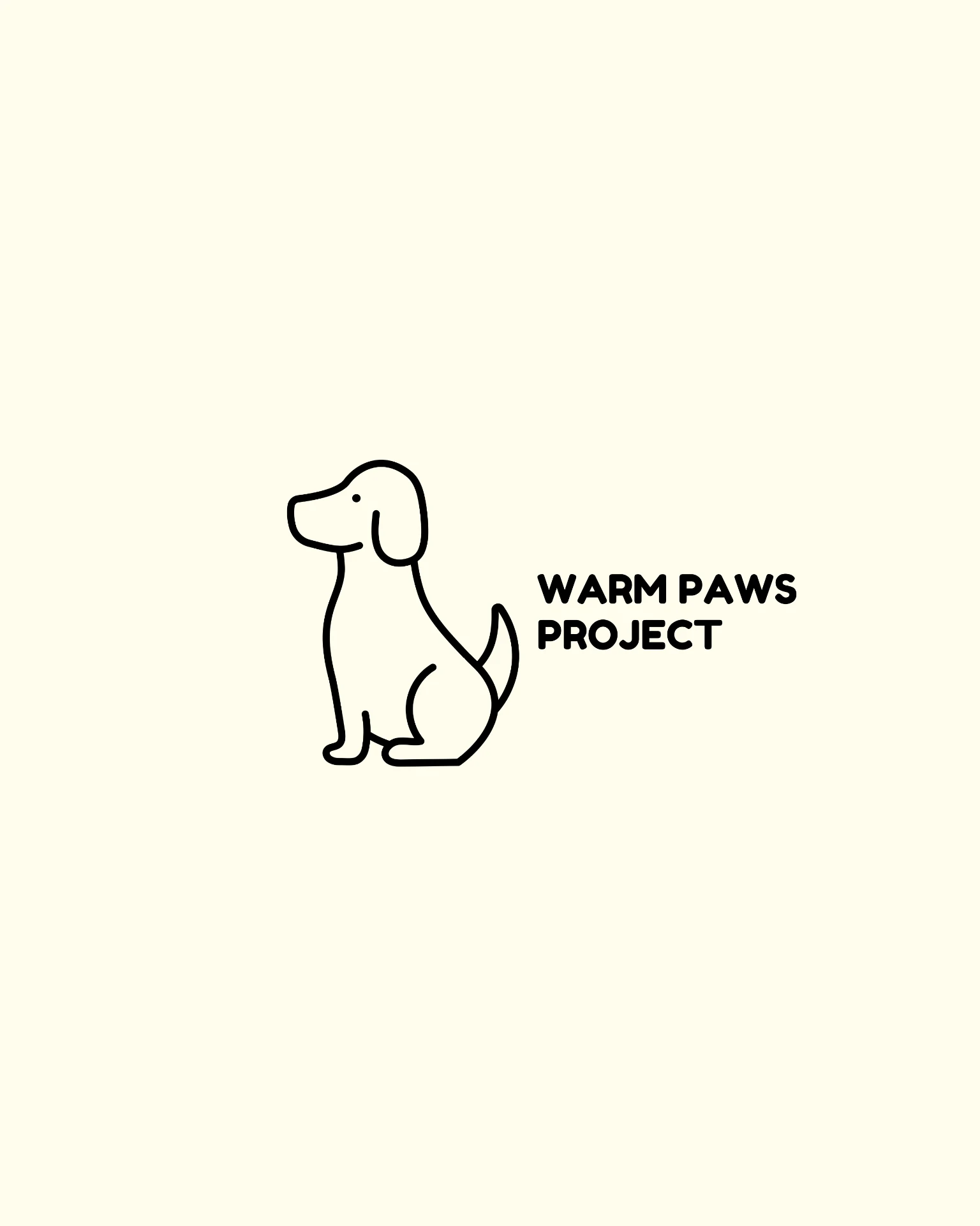 Warm Paws Project dog logo